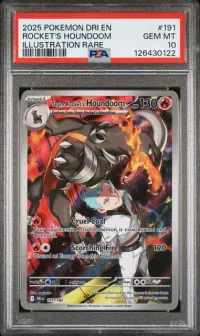 PSA 10 Team Rocket's Houndoom, Destined Rivals, in a PSA slab