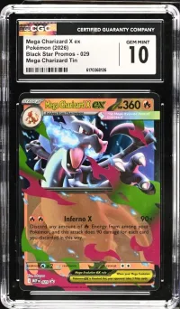 CGC 10 Mega Charizard X ex, Mega Evolution Black Star Promos, in a CGC slab