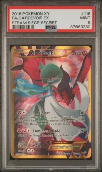 PSA 9 Gardevoir-EX, Steam Siege, in a PSA slab