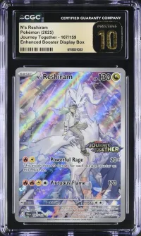 CGC 10 N's Reshiram, Journey Together, in a CGC slab