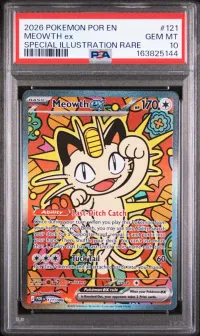 PSA 10 Meowth ex, Perfect Order, in a PSA slab