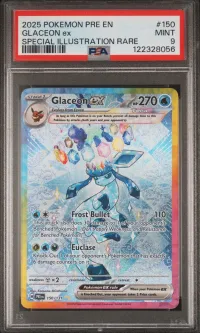 PSA 9 Glaceon ex, Prismatic Evolutions, in a PSA slab