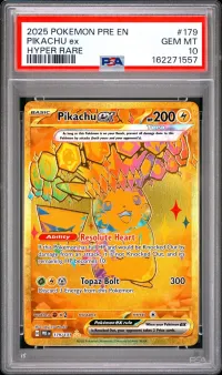 PSA 10 Pikachu ex, Prismatic Evolutions, in a PSA slab